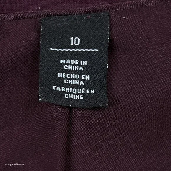 WHBM Stitched Shoulder Open Front Semi-Cropped Moto Blazer Skirt Set Size 10 - Picture 13 of 16